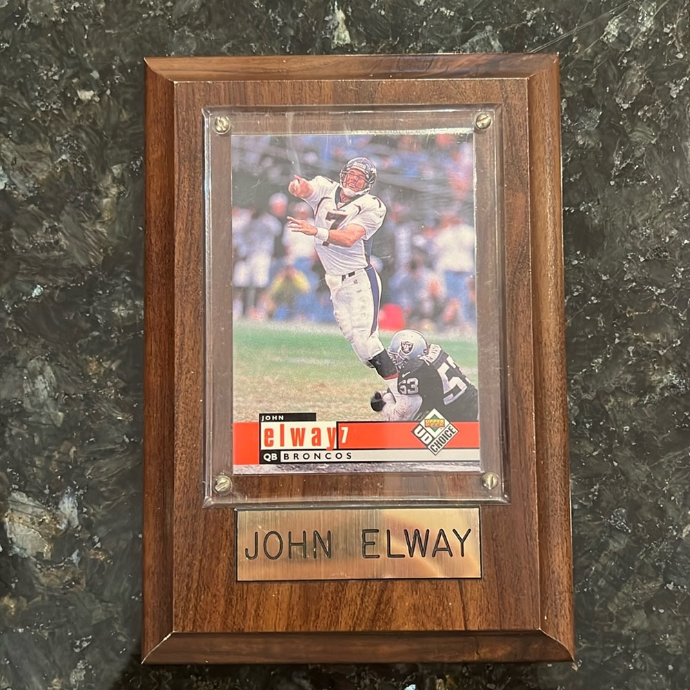 Vintage John Elway plaque